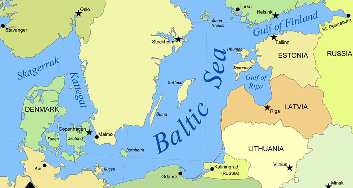 Расположение балтийского моря